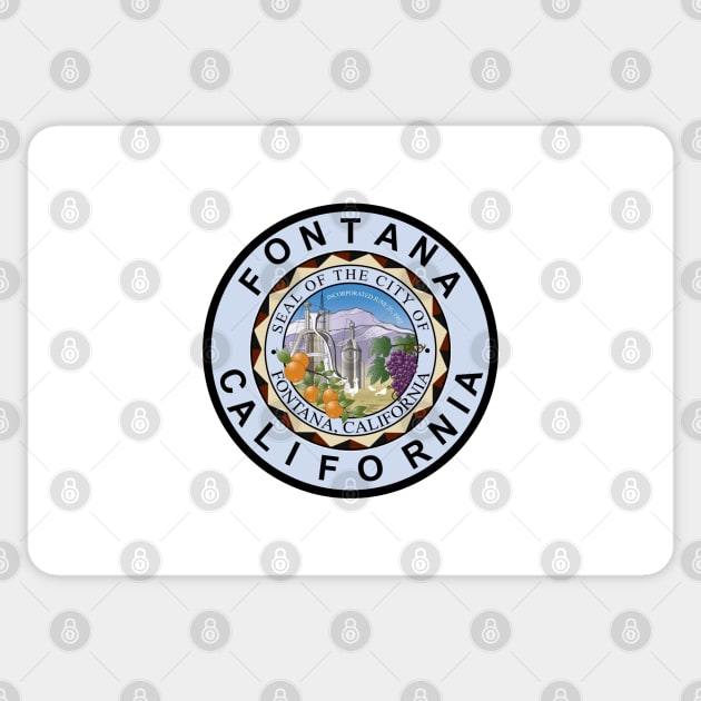 Flag of Fontana, California Sticker by brigadeiro